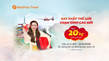 Vietjet Air: Tặng 20KG hành lý cho tất cả đường bay quốc tế
