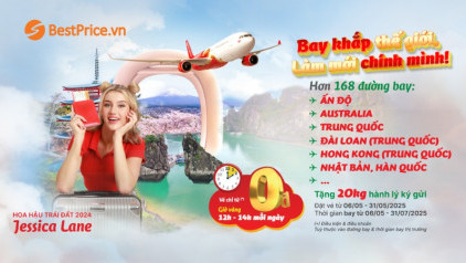 Vietjet Air TẶNG ĐẾN 40KG hành lý ký gửi đường bay Đông Bắc Á, Ấn Độ, Australia