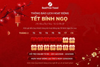BestPrice Travel thông báo lịch hoạt động Tết Bính Ngọ 2026