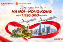 CHỈ TỪ 1.526.000 VNĐ/CHIỀU: Bay thẳng Hà Nội - Hong Kong cùng Sun PhuQuoc Airways