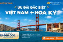 CHỈ TỪ 25.666.000 VNĐ: Ưu đãi vé máy bay Việt Nam – Hoa Kỳ cùng Vietnam Airlines