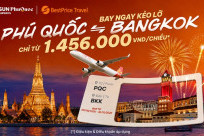 GIÁ CHỈ TỪ 1.456.000 VNĐ: Bay Bangkok cùng Sun PhuQuoc Airways
