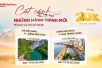 GIÁM 20% mừng khai trường đường bay Hà Nội - Đồng Hới/ Đồng Hới - Cam Ranh của Sun PhuQuoc Airways