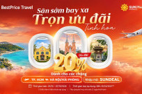 GIẢM 20%: Ưu đãi giá vé khi đặt sớm cùng Sun PhuQuoc Airways