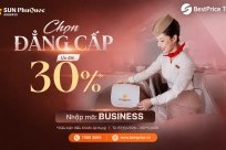 GIẢM 30%: Sun PhuQuoc Airways tặng ưu đãi vé hạng Thương gia trên các  đường bay quốc tế