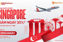 Giảm 30%: Sun PhuQuoc Airways ưu đãi đường bay Phú Quốc - Singapore dịp Quốc khánh Singapore