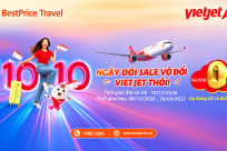 GIẢM ĐẾN 20%: Ngày đôi sale vô đối cùng Vietjet Air