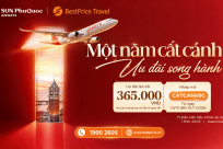 GIẢM TỚI 365.000 VNĐ: Sun PhuQuoc Airways tung ưu đãi mừng 365 ngày cất cánh
