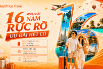 Mừng Sinh Nhật BestPrice Travel: “16 Năm Rực Rỡ – Ưu Đãi Hết Cỡ”