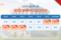Nghỉ lễ 2/9/2026 mấy ngày? Nên đi du lịch ở đâu đẹp nhất?