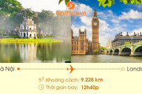 Thời gian bay từ Hà Nội đến London mất bao lâu?