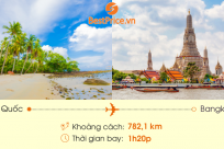 Thời gian bay từ Phú Quốc đến Bangkok mất bao lâu?