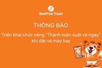 THÔNG BÁO: Triển khai chức năng Thanh toán xuất vé ngay khi đặt vé máy bay