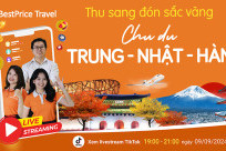 Thu sang đón sắc vàng BestPrice Travel tung deal sốc, tặng quà khủng trong livestream 9/9