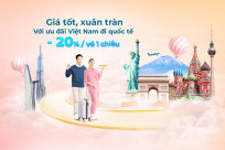 ƯU ĐÃI 20%: Bay Quốc Tế Tiết Kiệm Cùng Vietnam Airlines