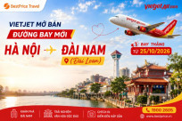 Vietjet mở bán đường bay mới Hà Nội – Đài Nam (Đài Loan)