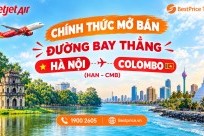 Vietjet mở đường bay thẳng Hà Nội - Colombo