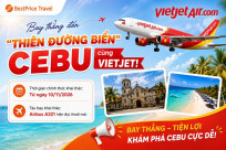 Vietjet mở đường bay thẳng Hà Nội, TP.HCM - Cebu từ 10/11/2026