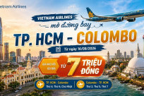 Vietnam Airlines mở bán đường bay TP. HCM - Colombo (Sri Lanka)