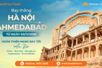 Vietnam Airlines mở đường bay thẳng Hà Nội - Ahmedabad từ tháng 11/2026
