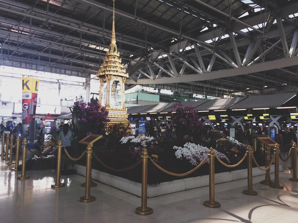 Hình ảnh của Phật giáo xuất hiện tại sân bay Suvarnabhumi