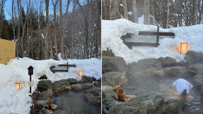 Trải nghiệm tắm onsen trên núi giữa mùa đông tuyết trắng ở Nyuto Onsen
