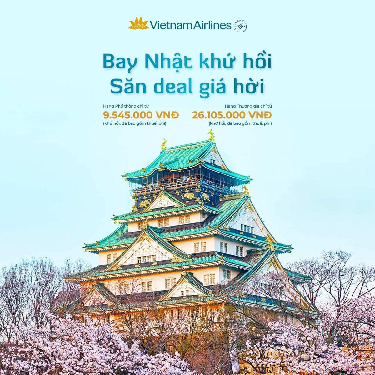 Bay Nhật Khứ Hồi, Săn Deal Giá Hời Cùng Vietnam Airlines