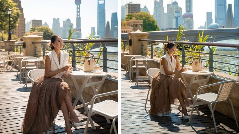 Vừa d&ugrave;ng bữa vừa ngắm nh&igrave;n s&ocirc;ng Ho&agrave;ng Phố cực l&atilde;ng mạn