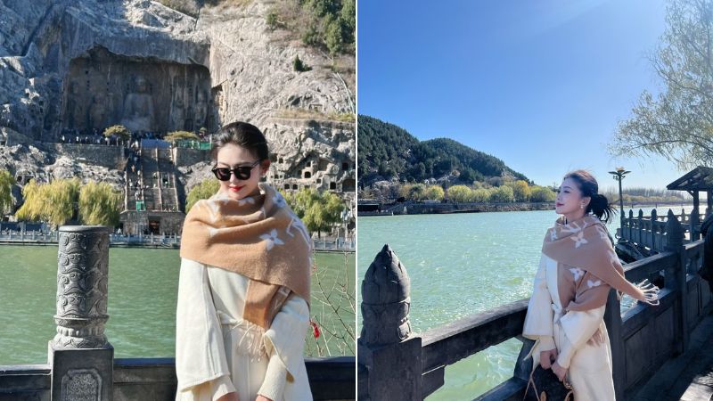 Du khách check in tại Tây Sơn - Long Môn