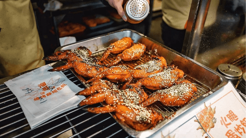 Đặc sản thịt nướng tại phố cổ Shifen