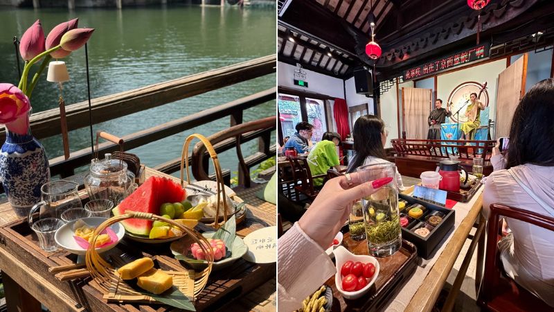 Trải nghiệm thưởng trà, nghe nhạc cổ truyền tại Giang Nam