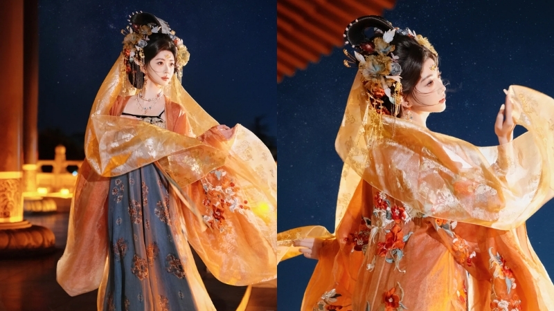 H&oacute;a th&acirc;n th&agrave;nh tiểu thư Đại Đường tại Minh Đường - Thi&ecirc;n Đường (Ảnh: XHS@思思爱吃蛋挞)