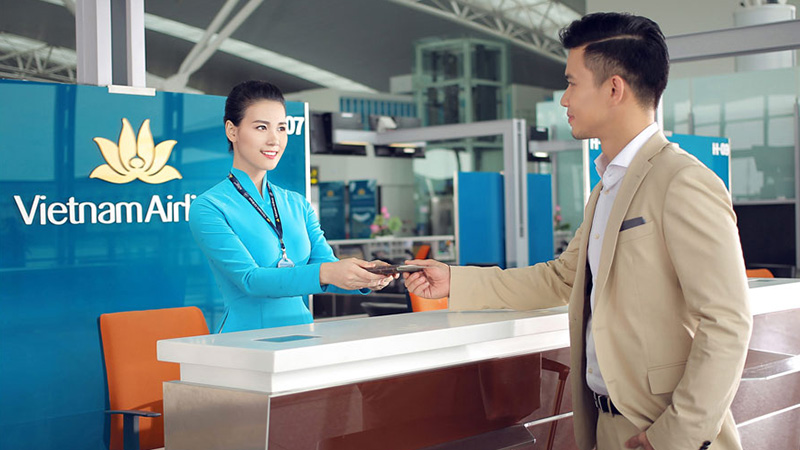 Quầy check in sân bay Vietnam Airlines