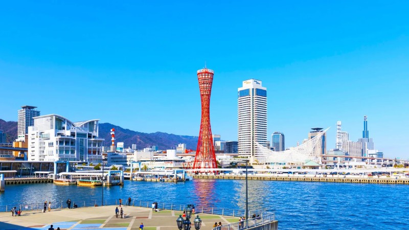 Kh&ocirc;ng gian cảng biển hiện đại b&ecirc;n bờ vịnh Osaka