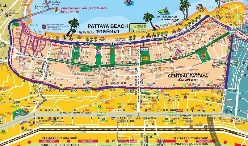 Bản đồ du lịch Pattaya