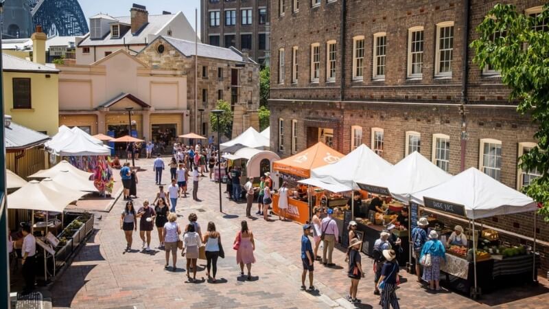Khu phố cổ The Rocks sầm uất giữa lòng Sydney