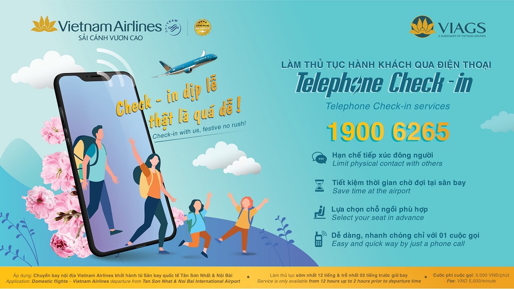 Dùng vé điện tử để check in qua tổng đài