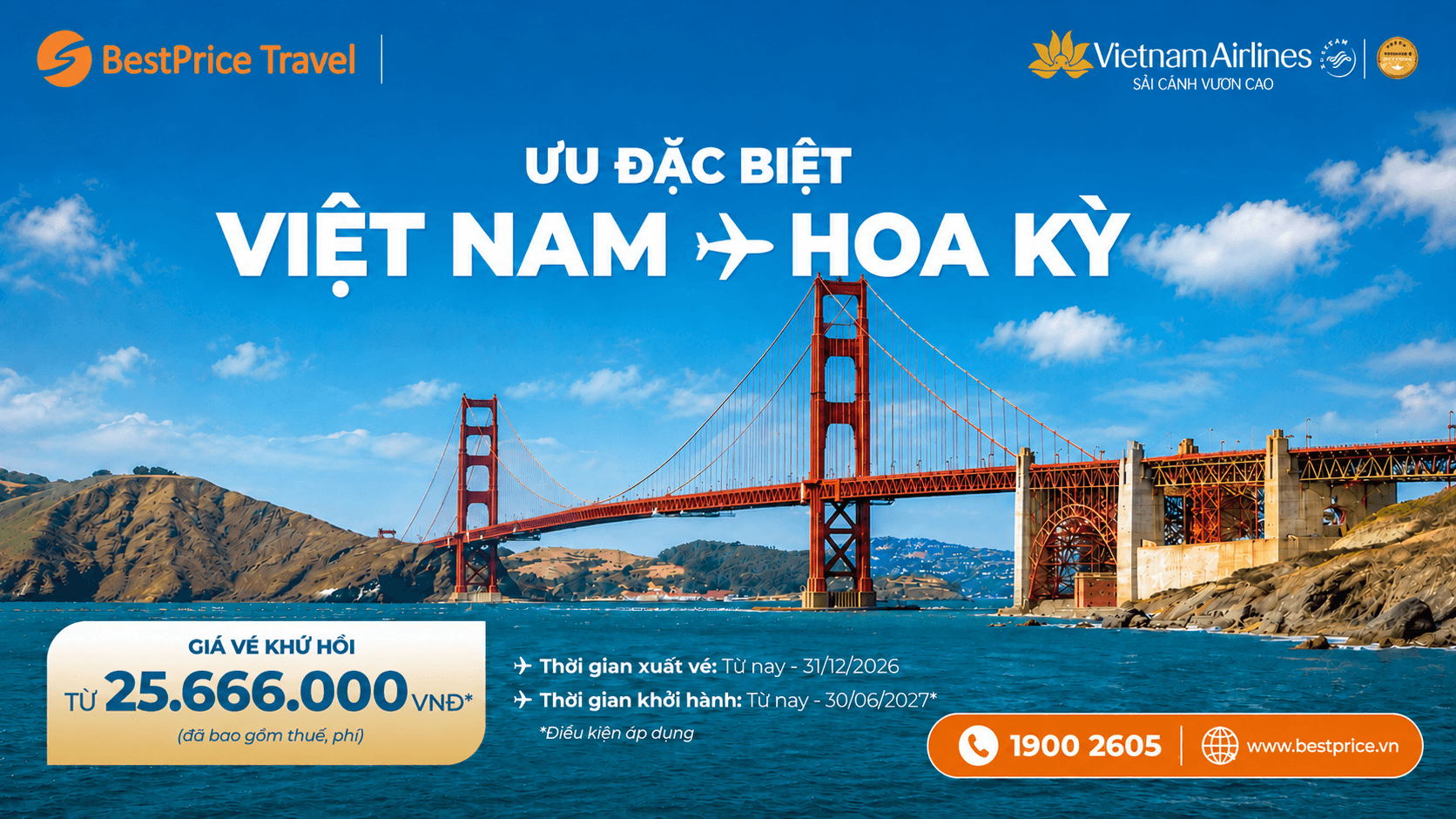 V&eacute; m&aacute;y bay Việt Nam đi Hoa Kỳ gi&aacute; ưu đ&atilde;i từ Vietnam Airlines