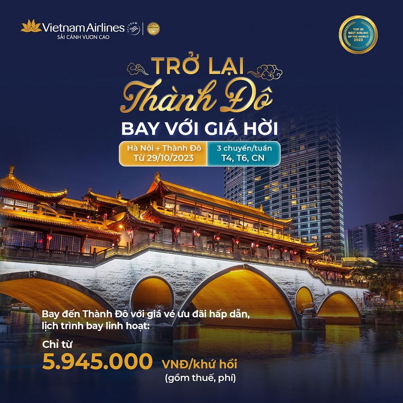 Vietnam Airlines Mở Lại Đường Bay Hà Nội - Thành Đô