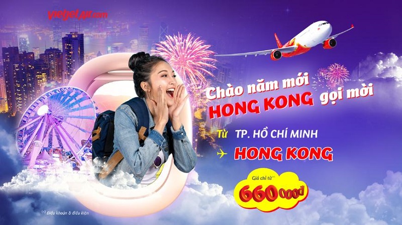 Chào năm mới - Hồng Kông gọi mời CHỈ TỪ 660K cùng VietjetAir