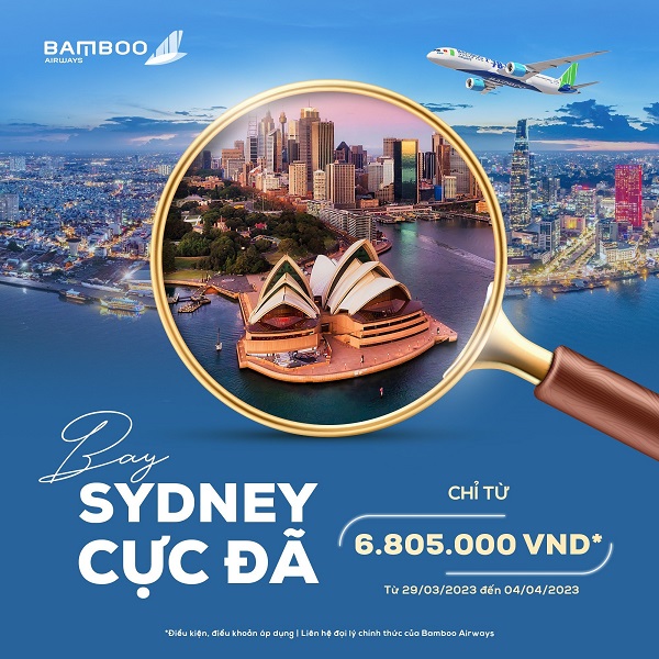 Mừng sinh nhật đường bay Hồ Chí Minh Sydney cùng Bamboo Airways