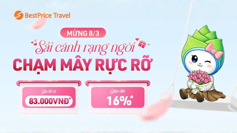 CHỈ TỪ 83K: Bamboo Airways ưu đ&atilde;i 8-3 Sải c&aacute;nh rạng ngời - Chạm m&acirc;y rực rỡ