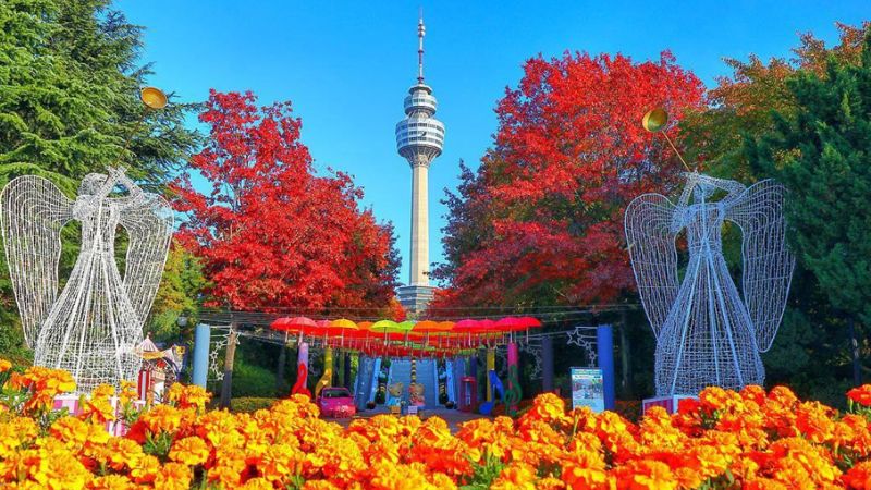 Du lịch Hàn Quốc mùa thu tại công viên E-World