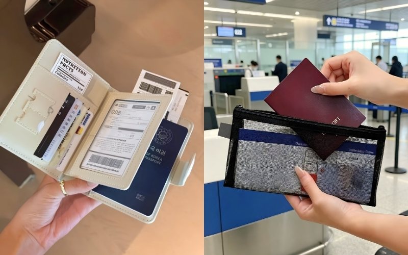 Chuẩn bị túi đựng hộ chiếu và các giấy tờ quan trọng khi đi du lịch