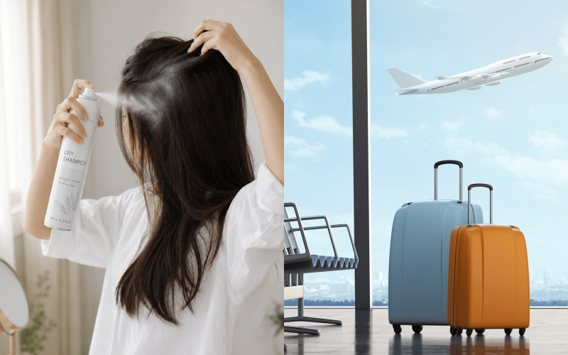 Có được mang dầu gội khô lên máy bay không?