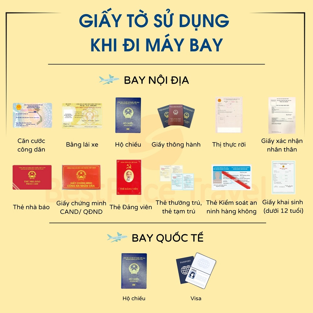 Giấy tờ cần thiết đi máy bay trong nước