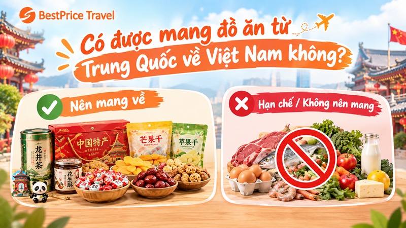 Mang đồ ăn từ Trung Quốc về Việt Nam