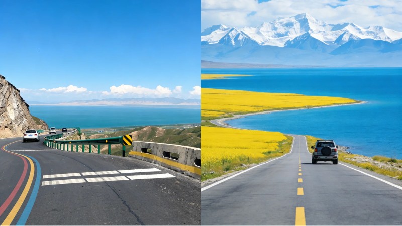 Hồ Thanh Hải nằm trên tuyến road trip Thanh Hải - Cam Túc vùng Tây Bắc Trung Quốc
