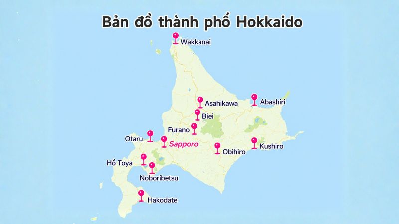 Bản đồ thành phố Hokkaido