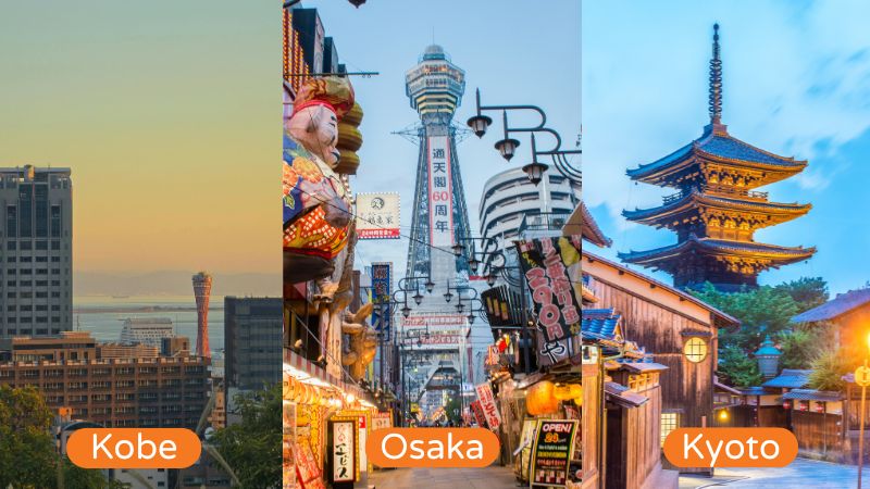 Kobe có sự khác biệt với Osaka và Kyoto